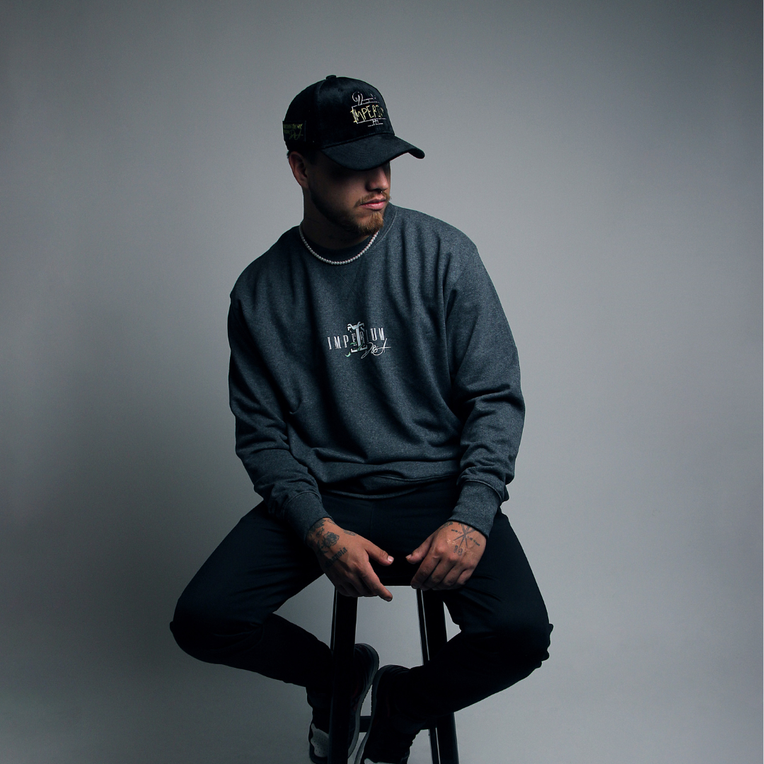 Sudadera crewneck gris oxford | PRIMIS COLLECTION