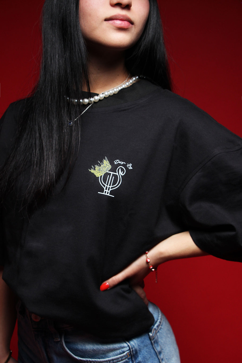 Playera Semi Oversize Negra | LIKE A LIKE COLLECTION